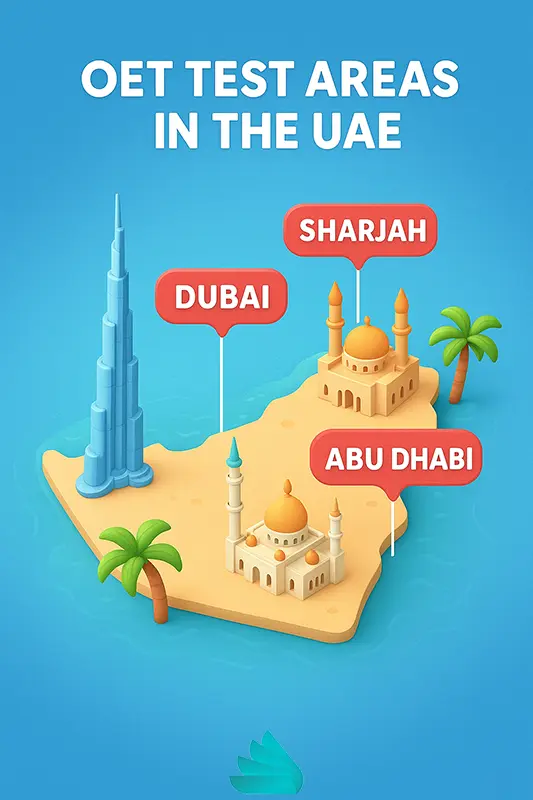 حوزه های برگزاری آزمون OET در امارات