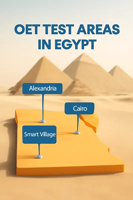 حوزه های برگزاری آزمون OET در مصر